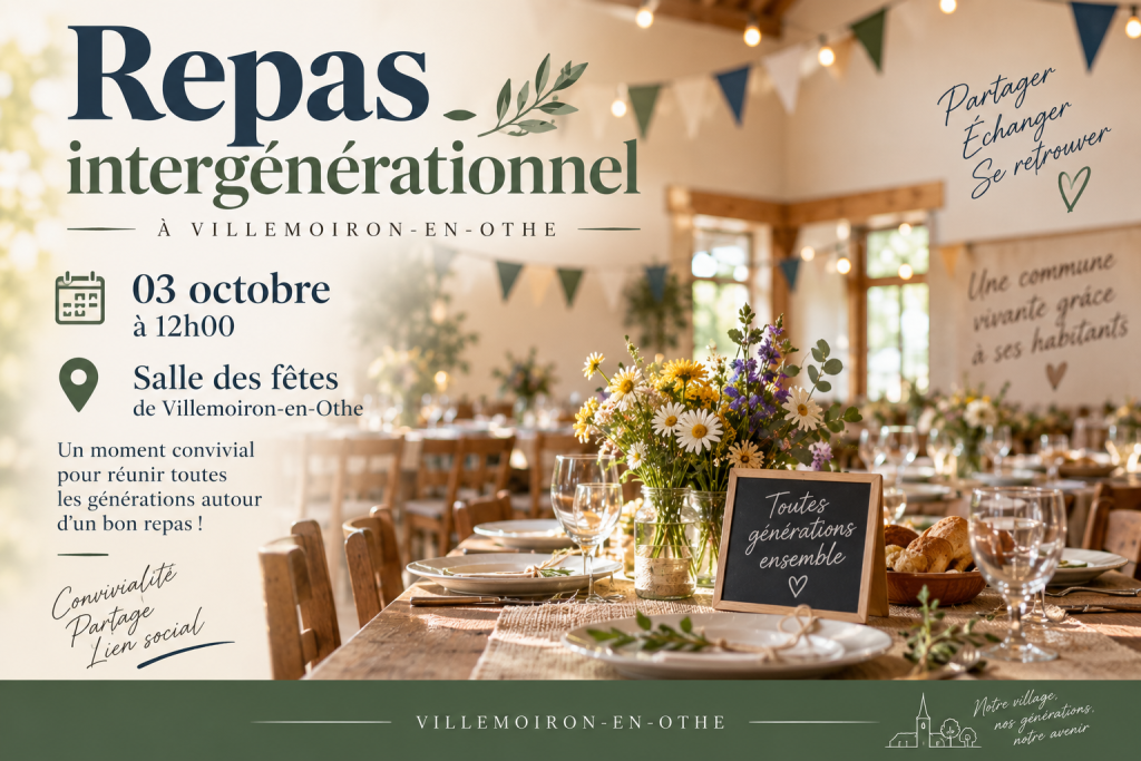 Repas intergénérationnel salle des fêtes