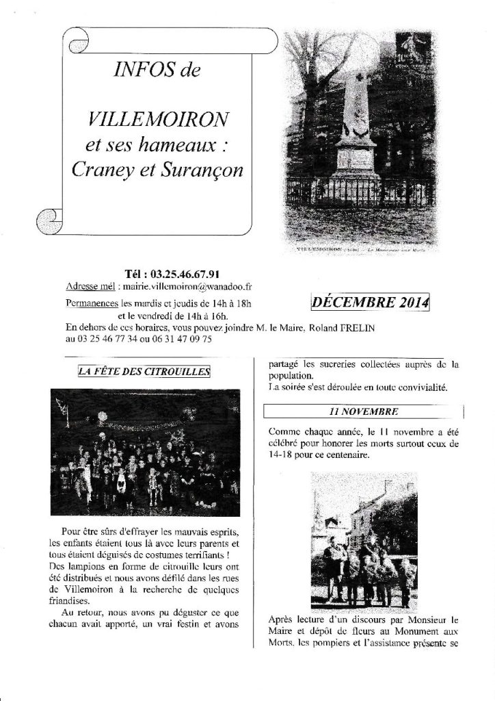 Le Petit Journal — Décembre 2014