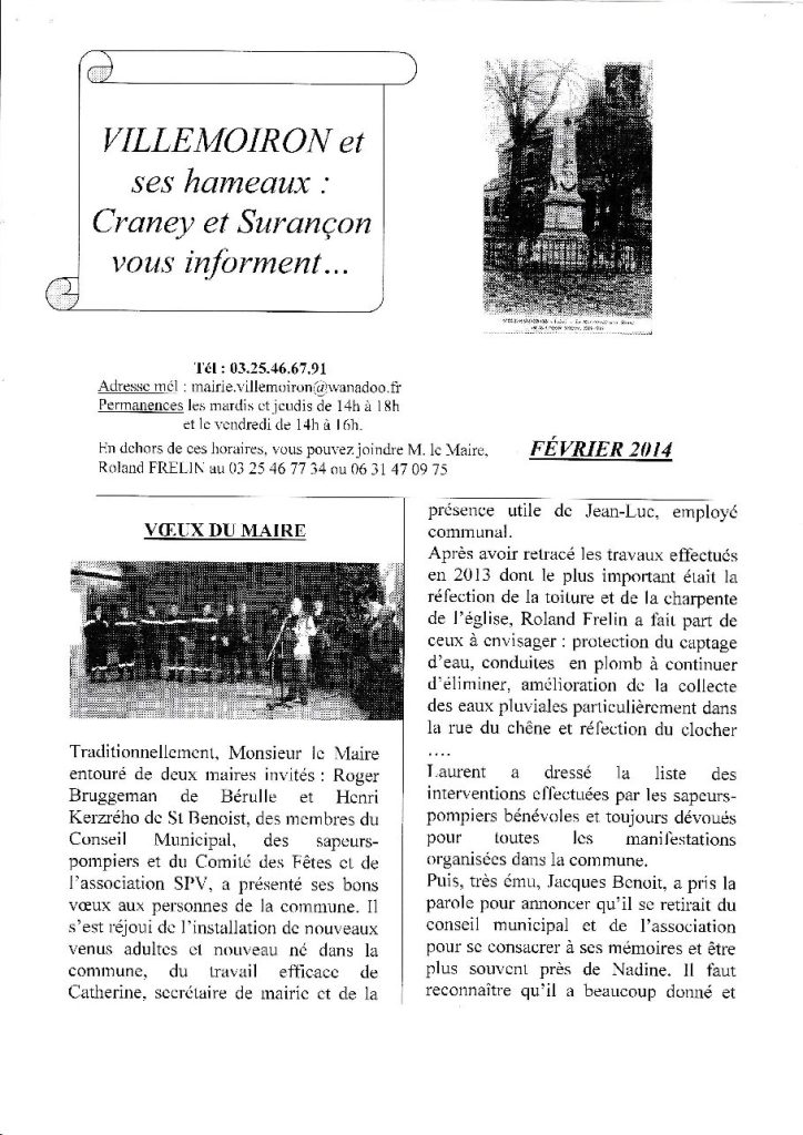 Le Petit Journal — Février 2014