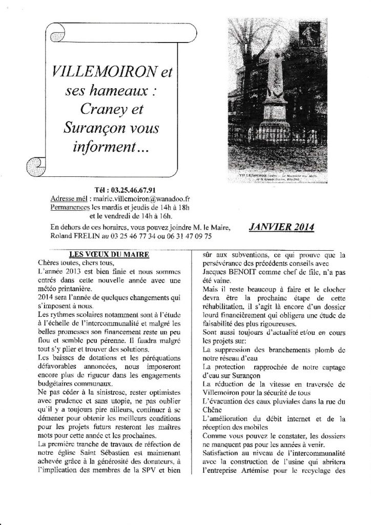 Le Petit Journal — Janvier 2014