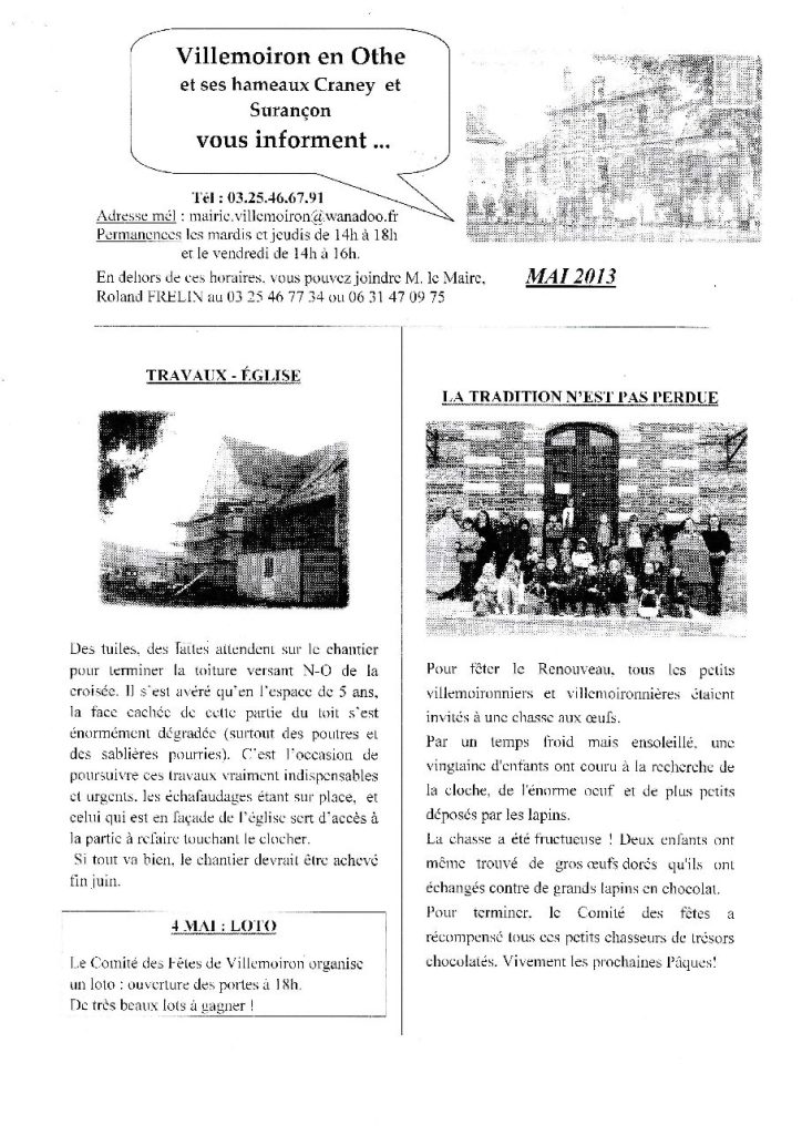 Le Petit Journal — Mai 2013